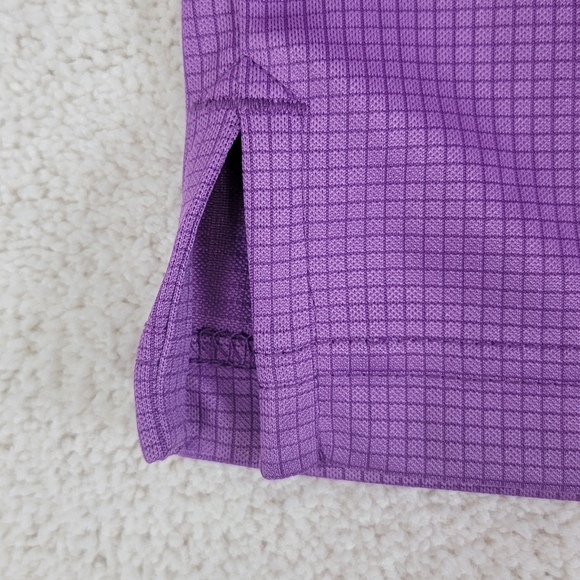 IZOD NEW Golf Pro Tech Grid Polo Shirt Mens XL Purple Short Sleeve Quick Dry - Picture 9 of 15
